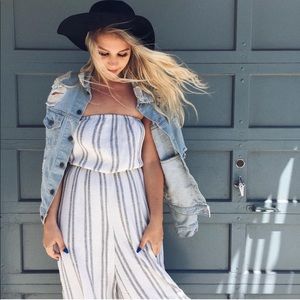 Striped jumpsuit